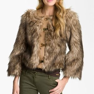 Michael Kors Faux Coyote Fur Jacket